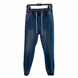 Mom Jeans 80s Elastic Waist Tie Size Medium